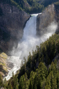 The Lower Falls of the Yellowstone River in Yellowstone National Park.