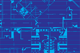 Abstract blue technical schematic